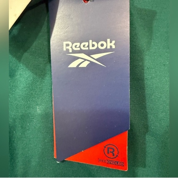 Reebok Women Leggings Mid‎ Rise Full Length Embroidered Logo Green Size Large - Picture 8 of 9